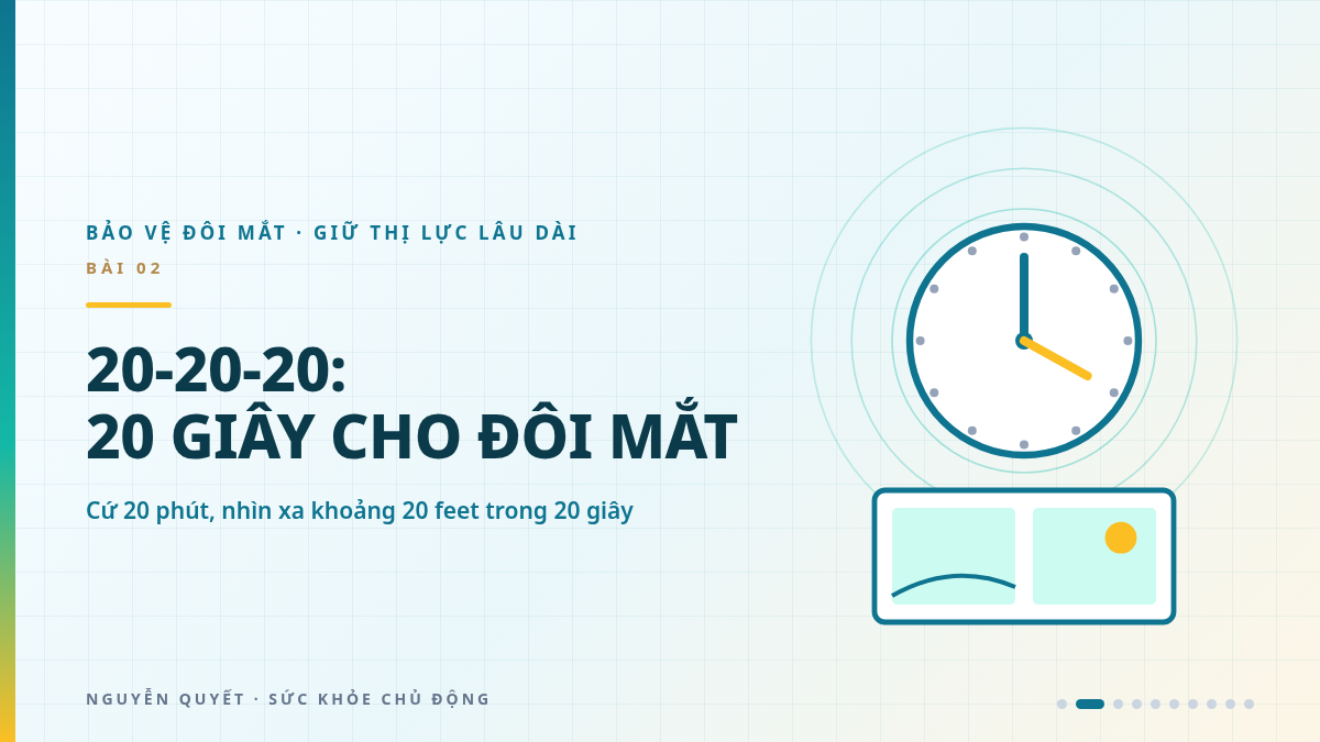 Quy tắc 20-20-20: 20 giây có thể giúp đôi mắt đỡ mỏi thế nào?