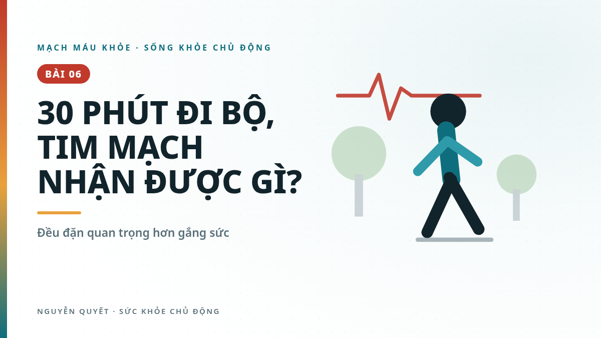 30 phút đi bộ mỗi ngày, mạch máu nhận được gì?